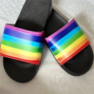 Slipper size 44 black rainbow